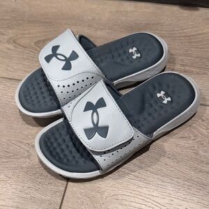 Under Armour Kids Slide Sandals - Black and Gray